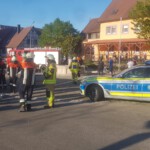 Einsatzkräfte sichern den Einsatzort