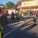 Einsatzkräfte sichern den Einsatzort