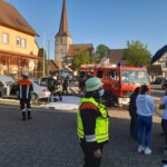 Einsatzkräfte sichern den Einsatzort