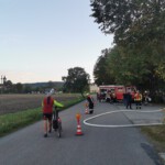 Feuerwehr Löschübung am Kindergarten in Oestheim