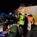 Gruppenaufnahme der Teilnehmer am Mahnfeuer