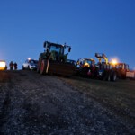 Traktoren der teilnehmenden Landwirte